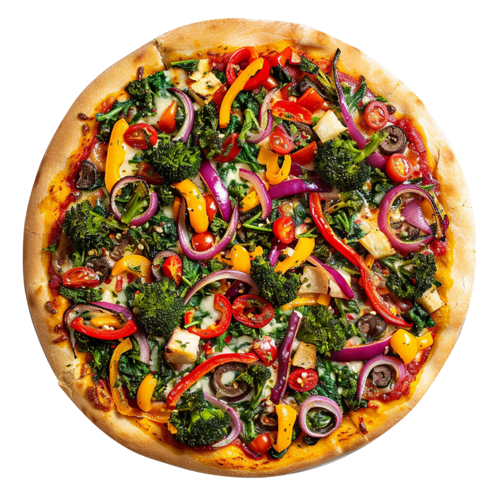 Daily fresh pizza sliced on a plate